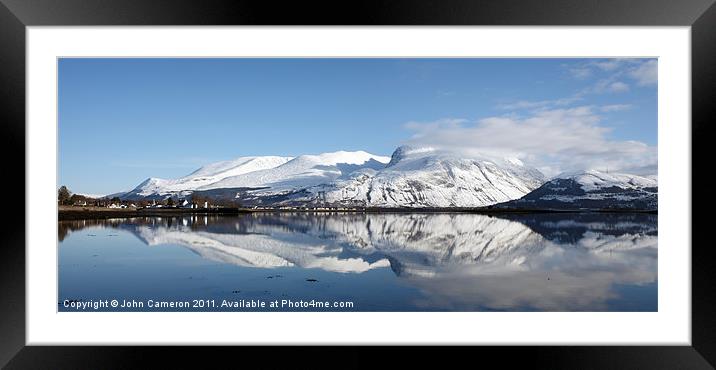 Ben Nevis and Loch Linnhe Framed Mounted Print by John Cameron