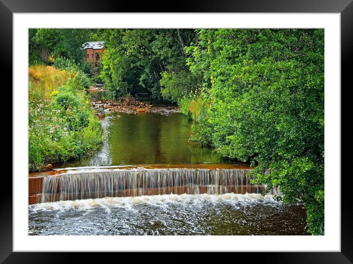 River Loxley Falls at Malin Bridge Framed Mounted Print by Darren Galpin