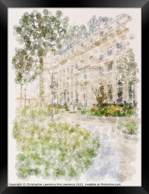 Seeting Lane Garden in the City of London Framed Print by Christopher Lawrence Mrs Lawrence