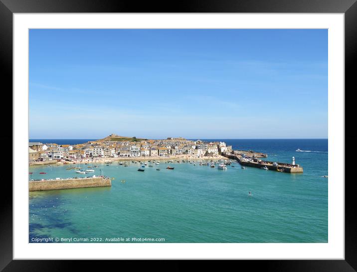 Majestic St Ives Framed Mounted Print by Beryl Curran