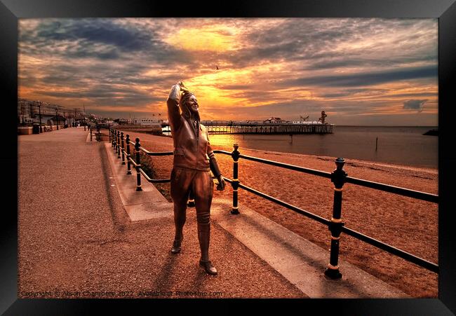 Herne Bay Sunset Framed Print by Alison Chambers
