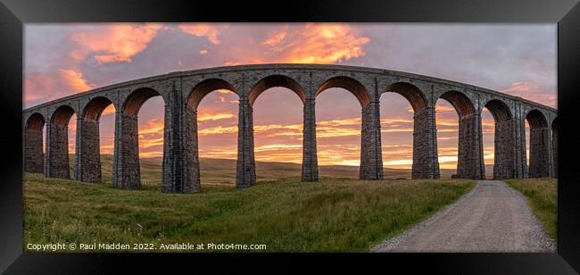 Ribblehead Viaduct in the morning Framed Print by Paul Madden