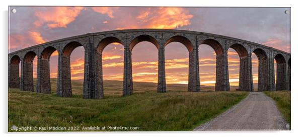 Ribblehead Viaduct in the morning Acrylic by Paul Madden