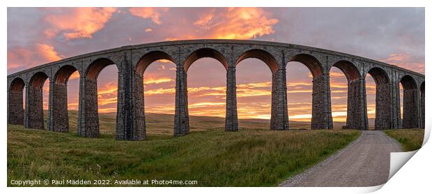 Ribblehead Viaduct in the morning Print by Paul Madden