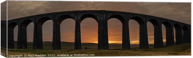 Early morning at Ribblehead Viaduct Canvas Print by Paul Madden