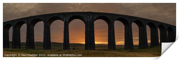 Early morning at Ribblehead Viaduct Print by Paul Madden