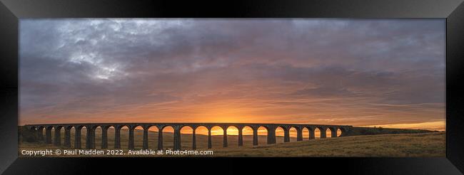 Sunrise at Ribblehead Viaduct Framed Print by Paul Madden