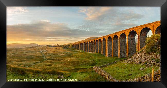 Morning at Ribblehead Viaduct Framed Print by Paul Madden