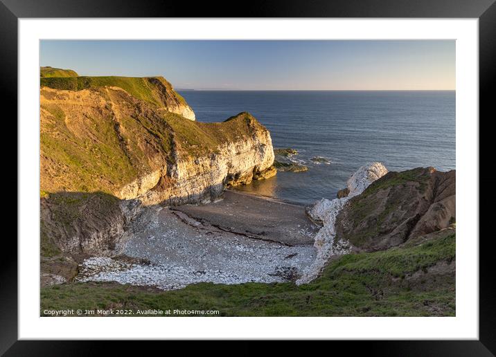 Little Thornwick Bay Framed Mounted Print by Jim Monk