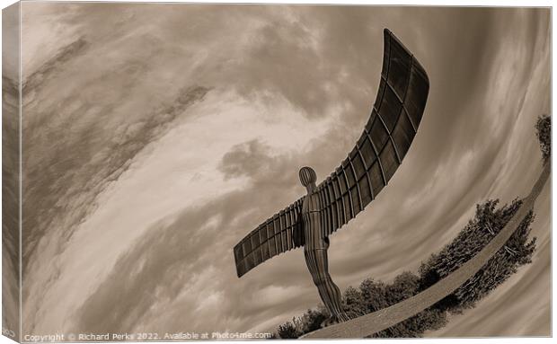Angel of the North with a twist Canvas Print by Richard Perks