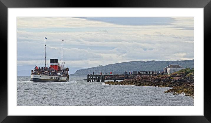 PS Waverley berthing at Millport Keppel Framed Mounted Print by Allan Durward Photography