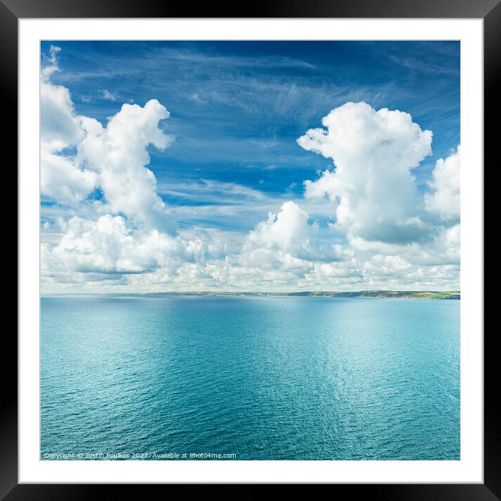 Clouds over Whitsand Bay Framed Mounted Print by Justin Foulkes