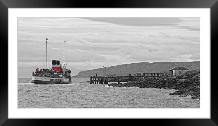 PS Waverley berthing at Millport Framed Mounted Print by Allan Durward Photography