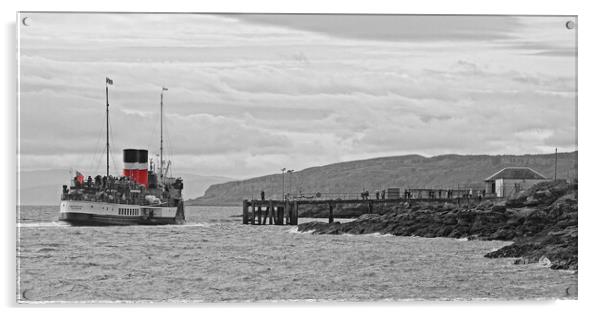 PS Waverley berthing at Millport Acrylic by Allan Durward Photography