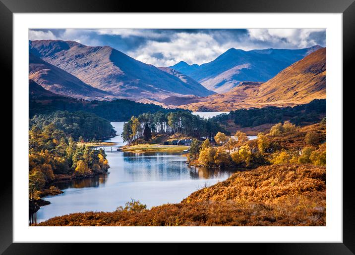 Loch Affric and Affric Lodge Framed Mounted Print by John Frid