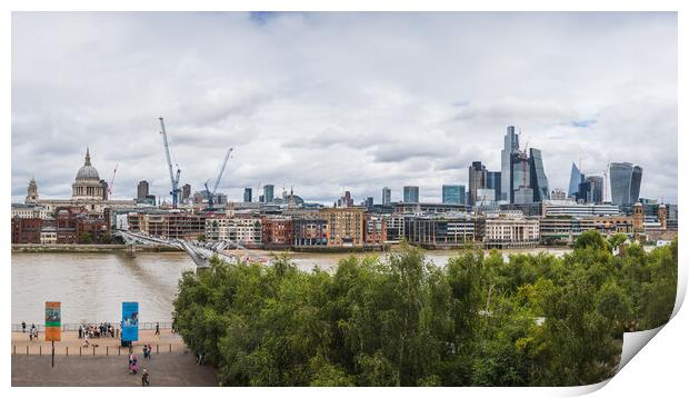 St Pauls and Square Mile panorama Print by Jason Wells