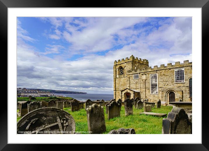 The Church of Saint Mary Overlooking the Sea at Wh Framed Mounted Print by Steve Gill