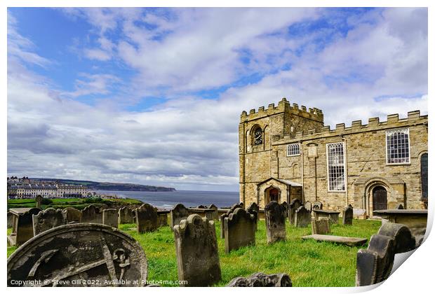 The Church of Saint Mary Overlooking the Sea at Wh Print by Steve Gill