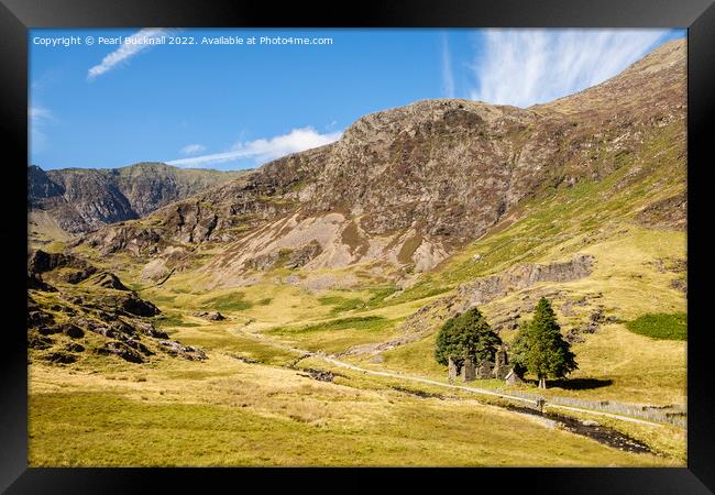 Watkin Path Route to Snowdon Framed Print by Pearl Bucknall