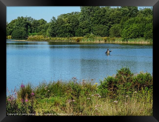 Fly Fishing  Framed Print by Jane Metters