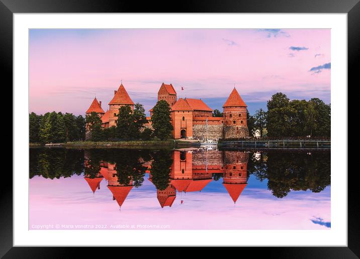 Trakai Castle near Vilnius, Lithuania Framed Mounted Print by Maria Vonotna