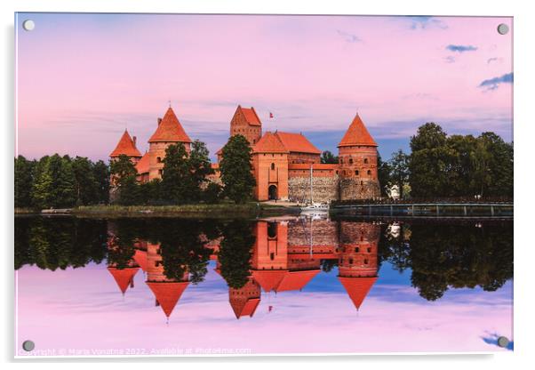 Trakai Castle near Vilnius, Lithuania Acrylic by Maria Vonotna