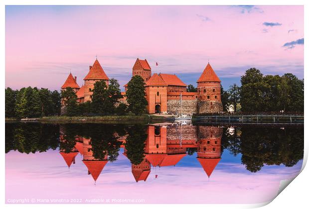 Trakai Castle near Vilnius, Lithuania Print by Maria Vonotna