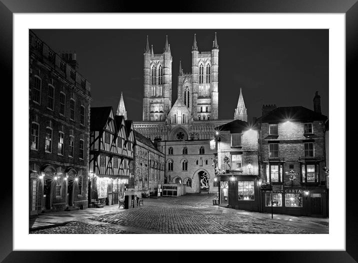 Lincoln Cathedral and Castle Square Framed Mounted Print by Darren Galpin