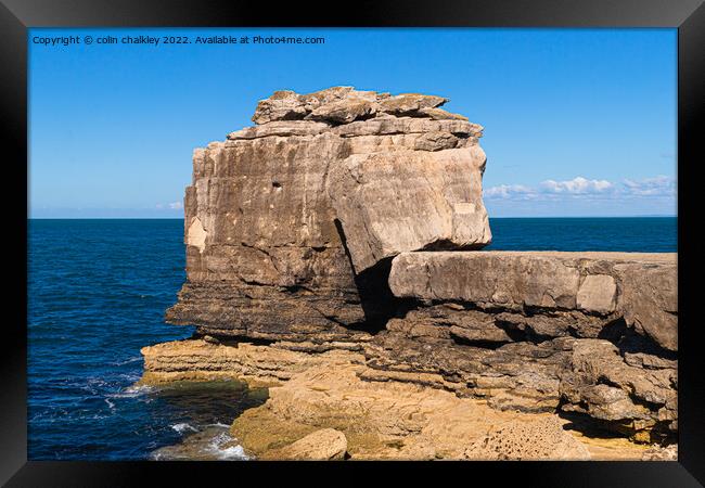 Pulpit Rock on the Isle of Portland Framed Print by colin chalkley
