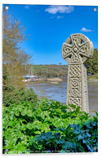 The Mystical Celtic Cross Acrylic by Roger Mechan