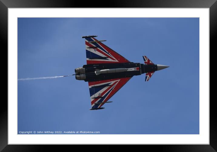 RAF Typhoon at RIAT 2022 Framed Mounted Print by John Withey