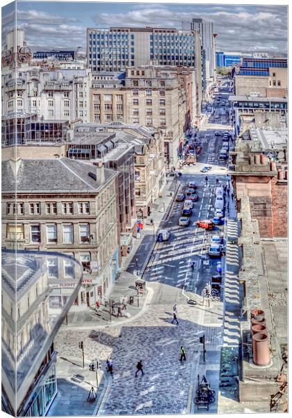 West Nile Street Glasgow Canvas Print by Valerie Paterson