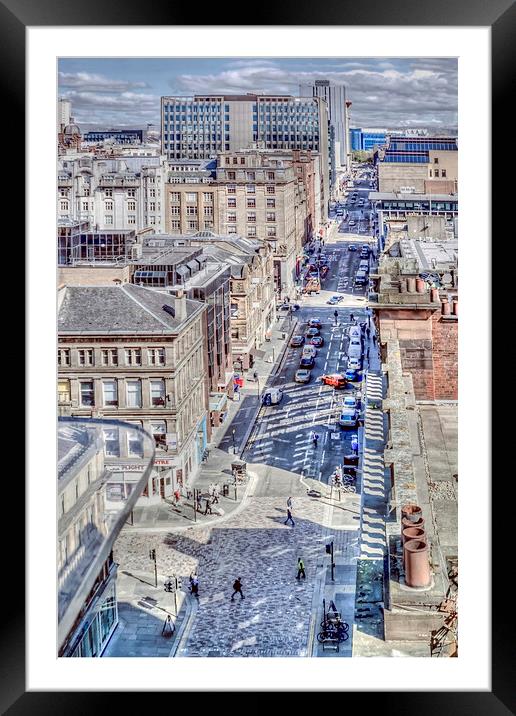 West Nile Street Glasgow Framed Mounted Print by Valerie Paterson