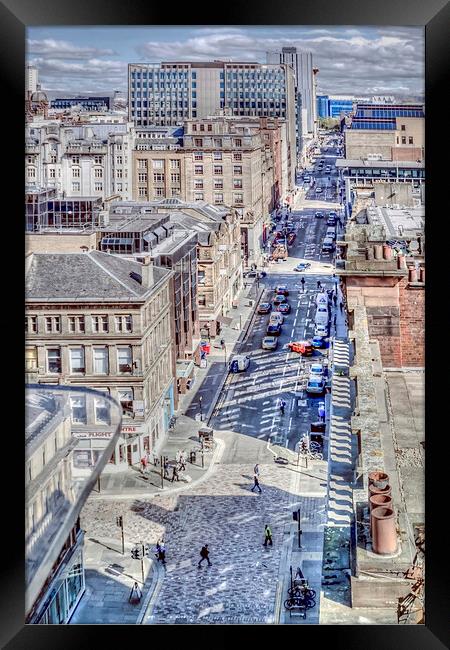 West Nile Street Glasgow Framed Print by Valerie Paterson