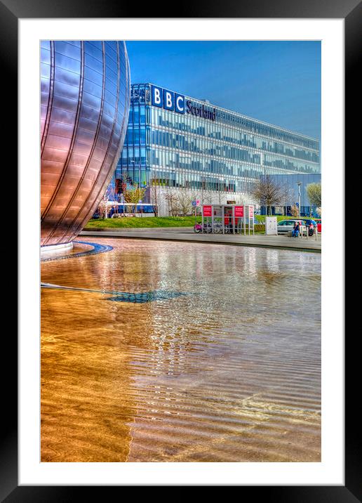 Imax Pool & BBC Building Framed Mounted Print by Valerie Paterson