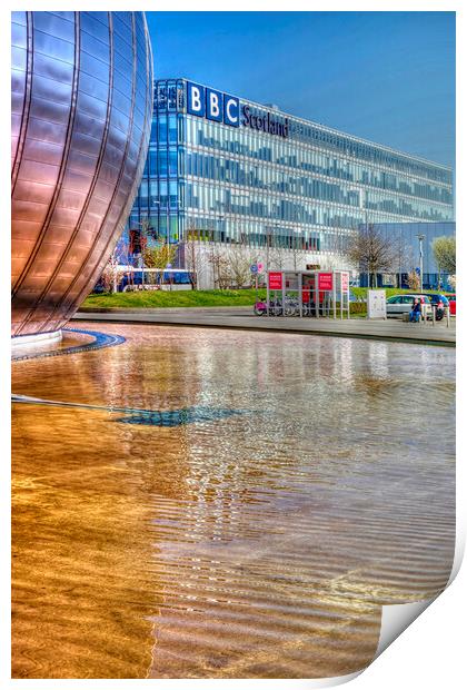 Imax Pool & BBC Building Print by Valerie Paterson