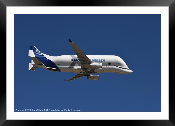 Airbus Beluga at RIAT 2022 Framed Mounted Print by John Withey