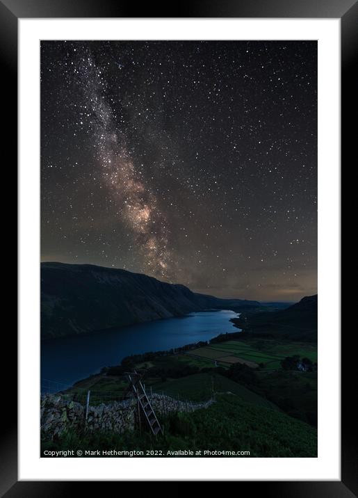 Milky Way over Wastwater Framed Mounted Print by Mark Hetherington