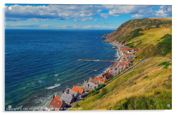Crovie North East Scotland Fishing Village Cottage Acrylic by OBT imaging