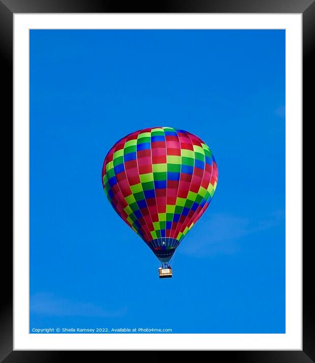 Balloon Ride Framed Mounted Print by Sheila Ramsey
