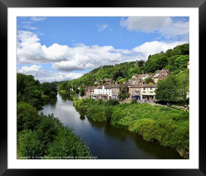River Severn At Iron Bridge Framed Mounted Print by Sheila Ramsey