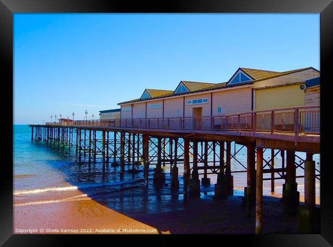 The Pier At Teignmouth Framed Print by Sheila Ramsey