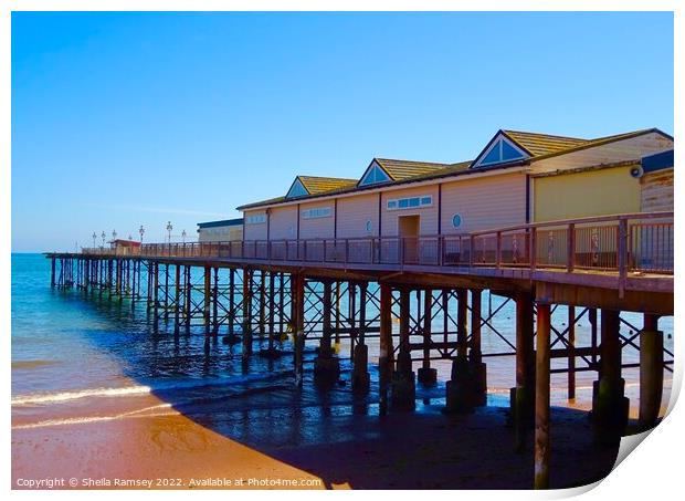 The Pier At Teignmouth Print by Sheila Ramsey