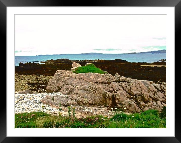 Rocky Shores of Inishowen Peninsula Framed Mounted Print by Stephanie Moore