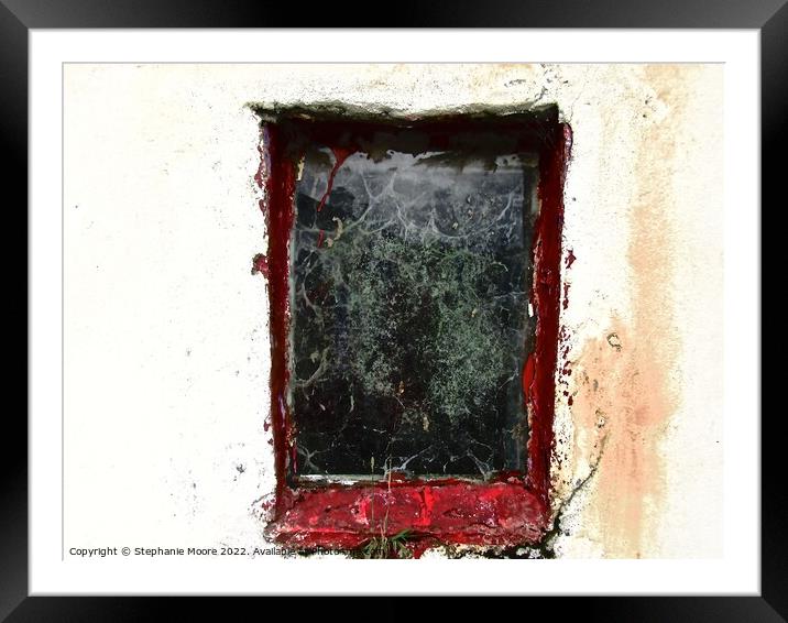 Window in an abandoned house Framed Mounted Print by Stephanie Moore