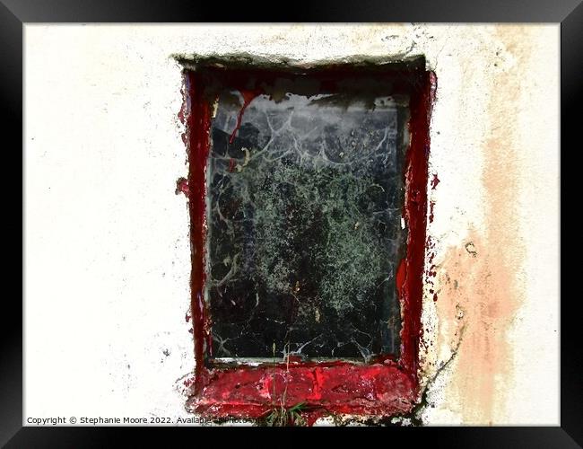 Window in an abandoned house Framed Print by Stephanie Moore