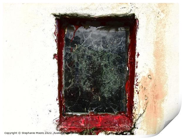 Window in an abandoned house Print by Stephanie Moore
