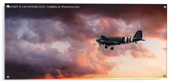 "Defending Freedom: The Iconic WW2 Dakota" Acrylic by Lee Kershaw