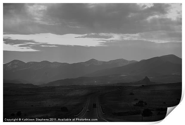 New Mexico Rockies Print by Kathleen Stephens