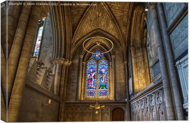 Ripon Cathedral Chapel Of St Peter Colour Canvas Print by Alison Chambers